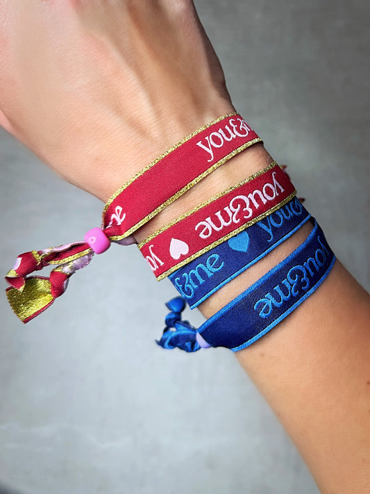 Schmuck-Textarmband "YOU & ME Navy"
