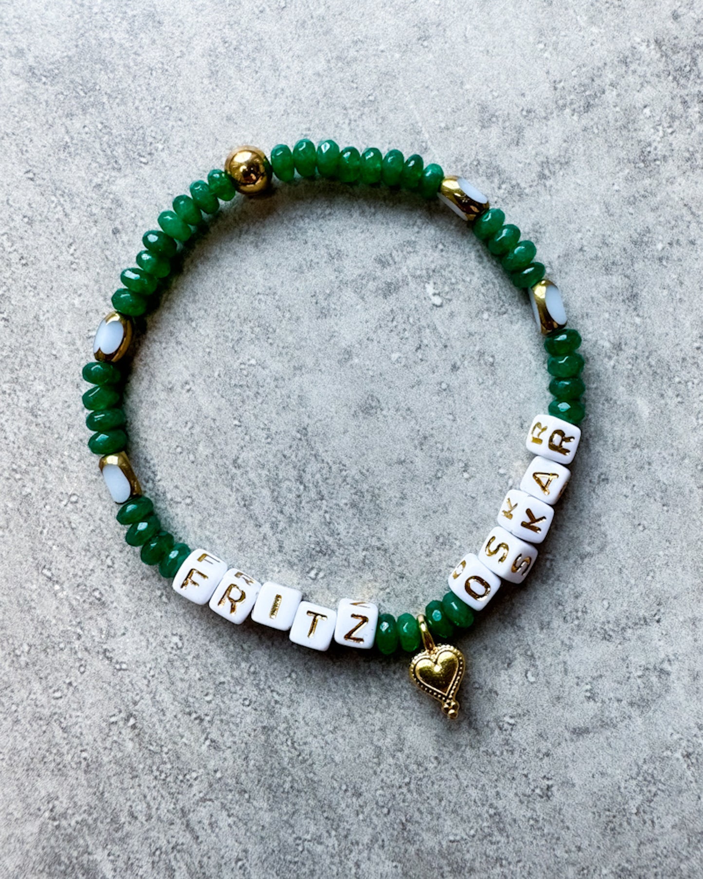 Buchstaben-Armband "Jade Mini" - personalisiert