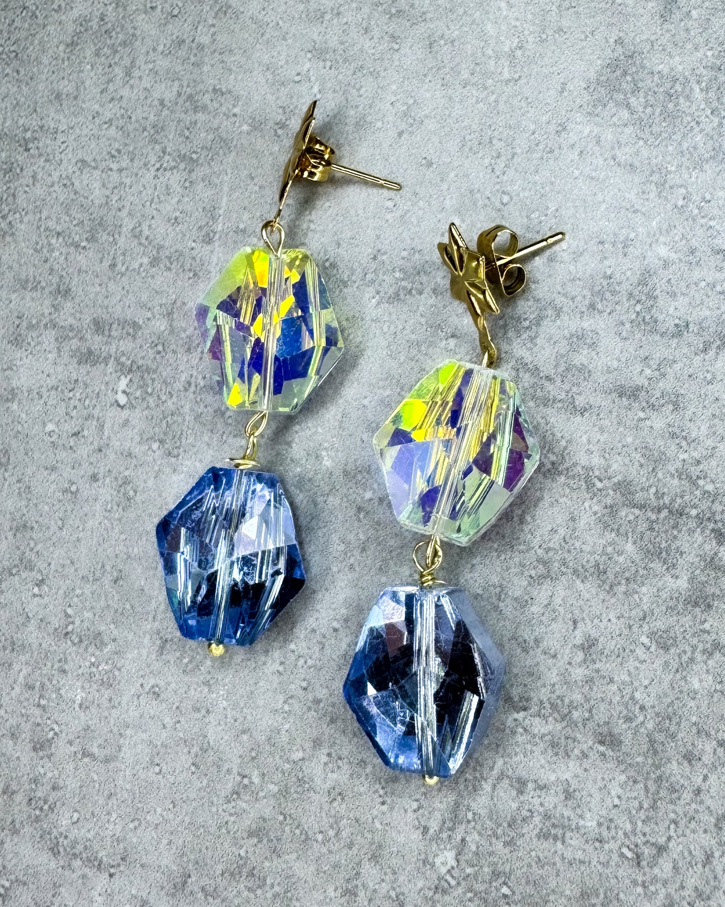 Ohrringe "Blue Christal" - 1 Paar