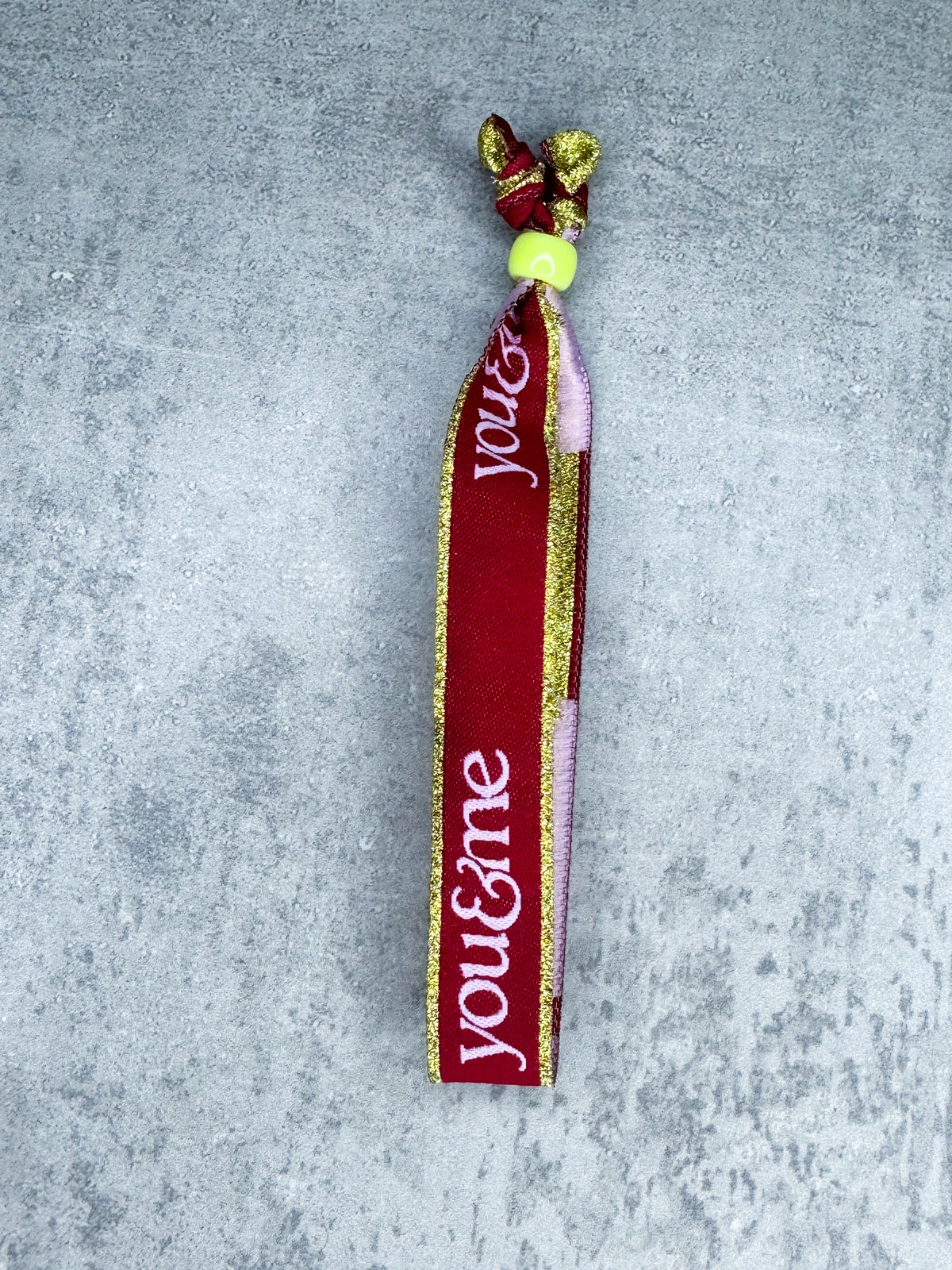 Schmuck-Textarmband "YOU & ME Red"