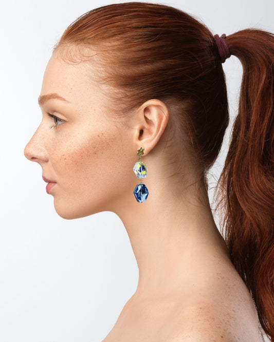 Ohrringe "Blue Christal" - 1 Paar