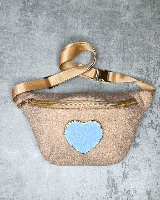 "Teddy" Crossbody Bag braun – personalisierbar