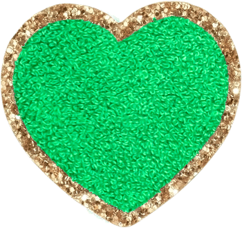Glitzer-Herzen Aufnäher – groß