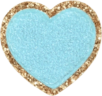 Glitzer-Herzen Aufnäher – groß