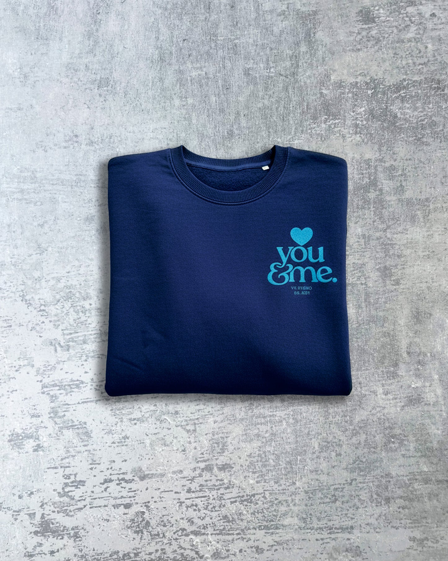 Dunkelblaues Sweatshirt "You & Me"