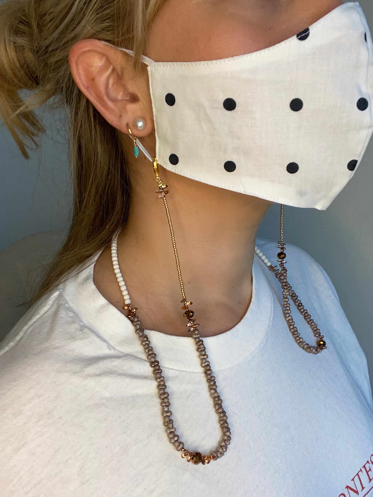 Glasses & face mask chain "Earth"