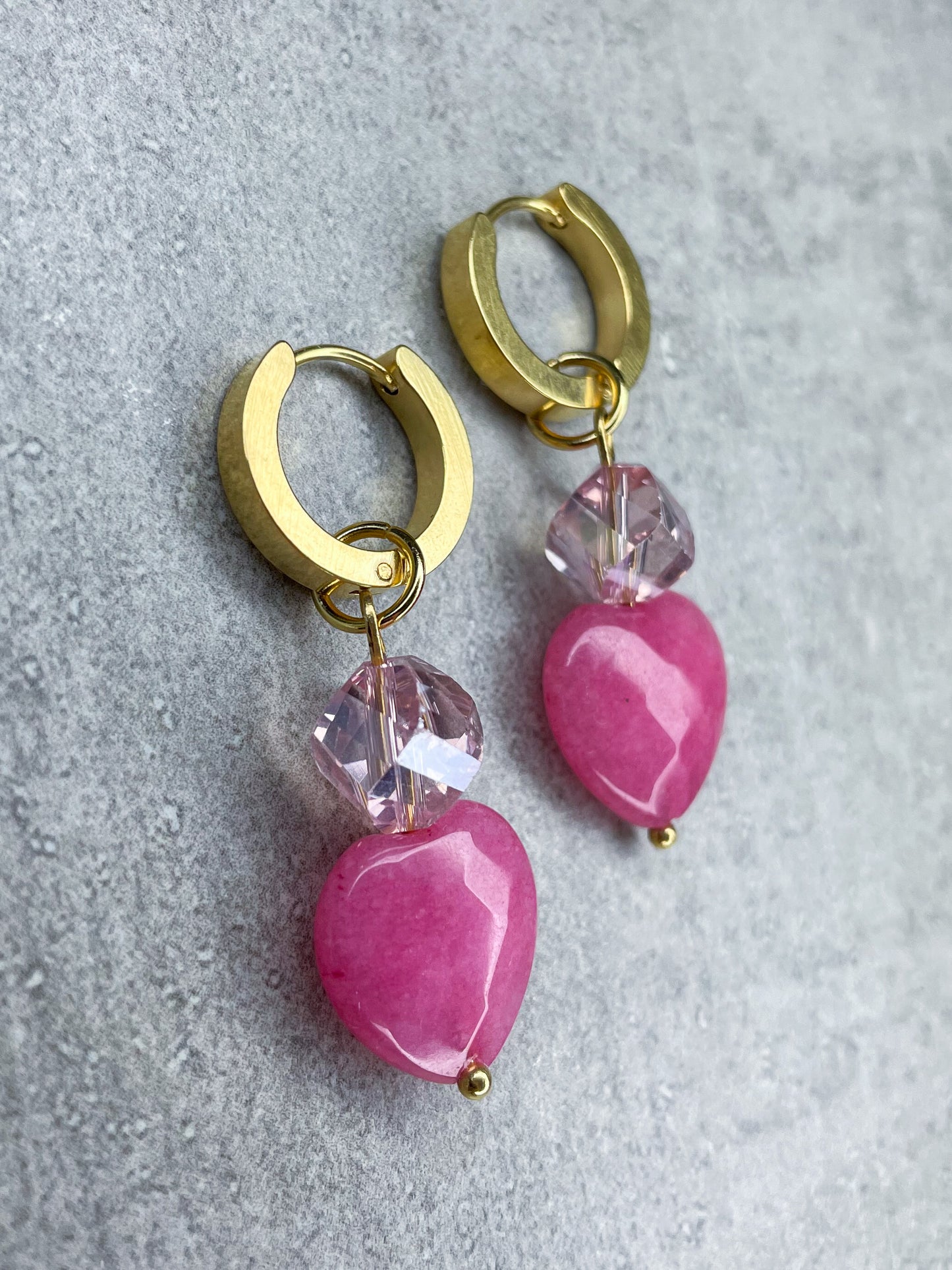 Earrings "Berry Hearts" - 1 pair