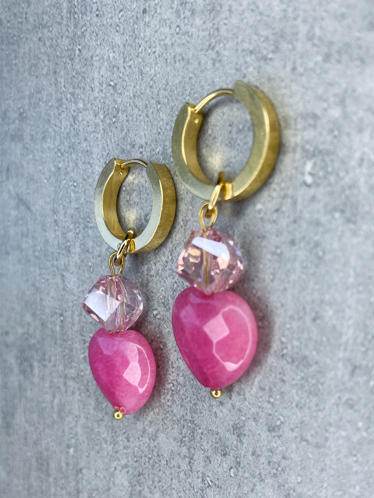 Earrings "Berry Hearts" - 1 pair