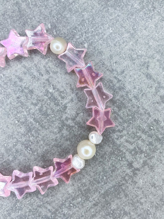 Stern- und Süsswasserperlen-Armband "Stars & Pearls"