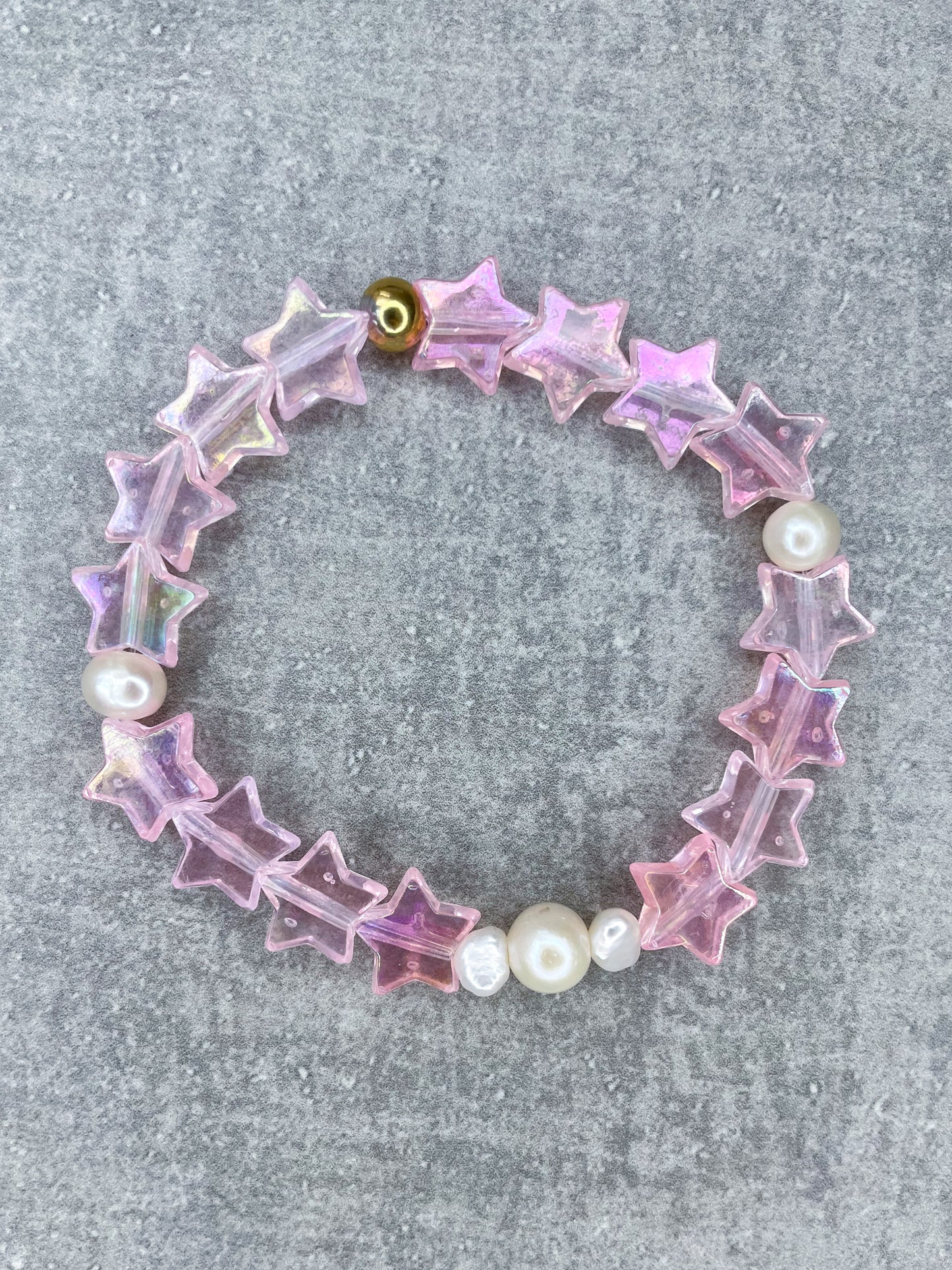 Stern- und Süsswasserperlen-Armband "Stars & Pearls"