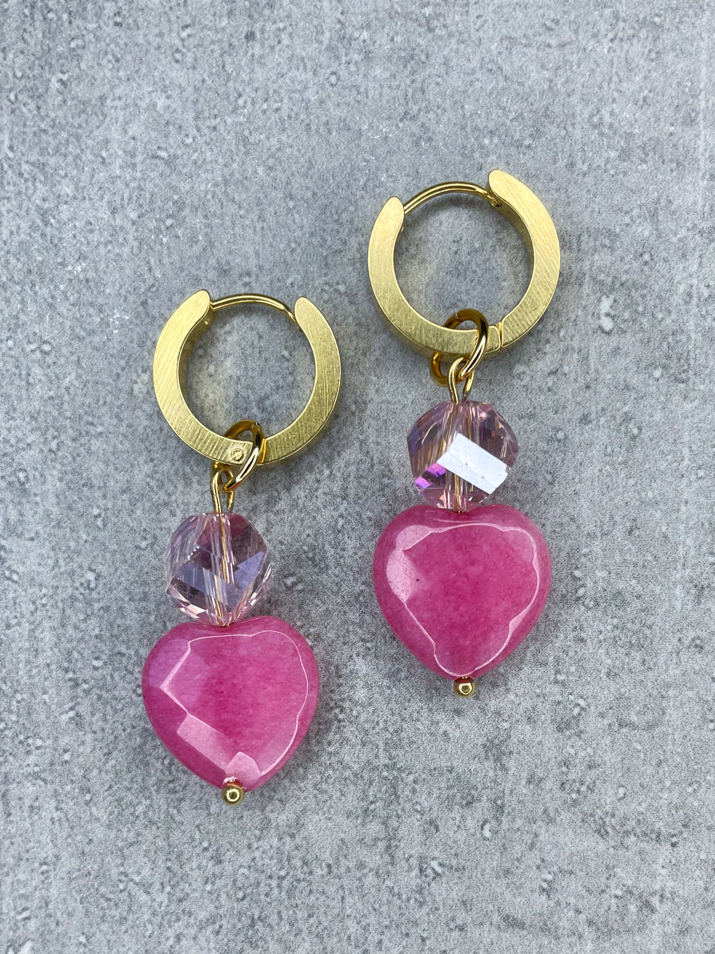 Earrings "Berry Hearts" - 1 pair