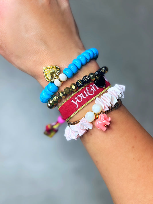 Heilstein-Armband, "Boho Day"