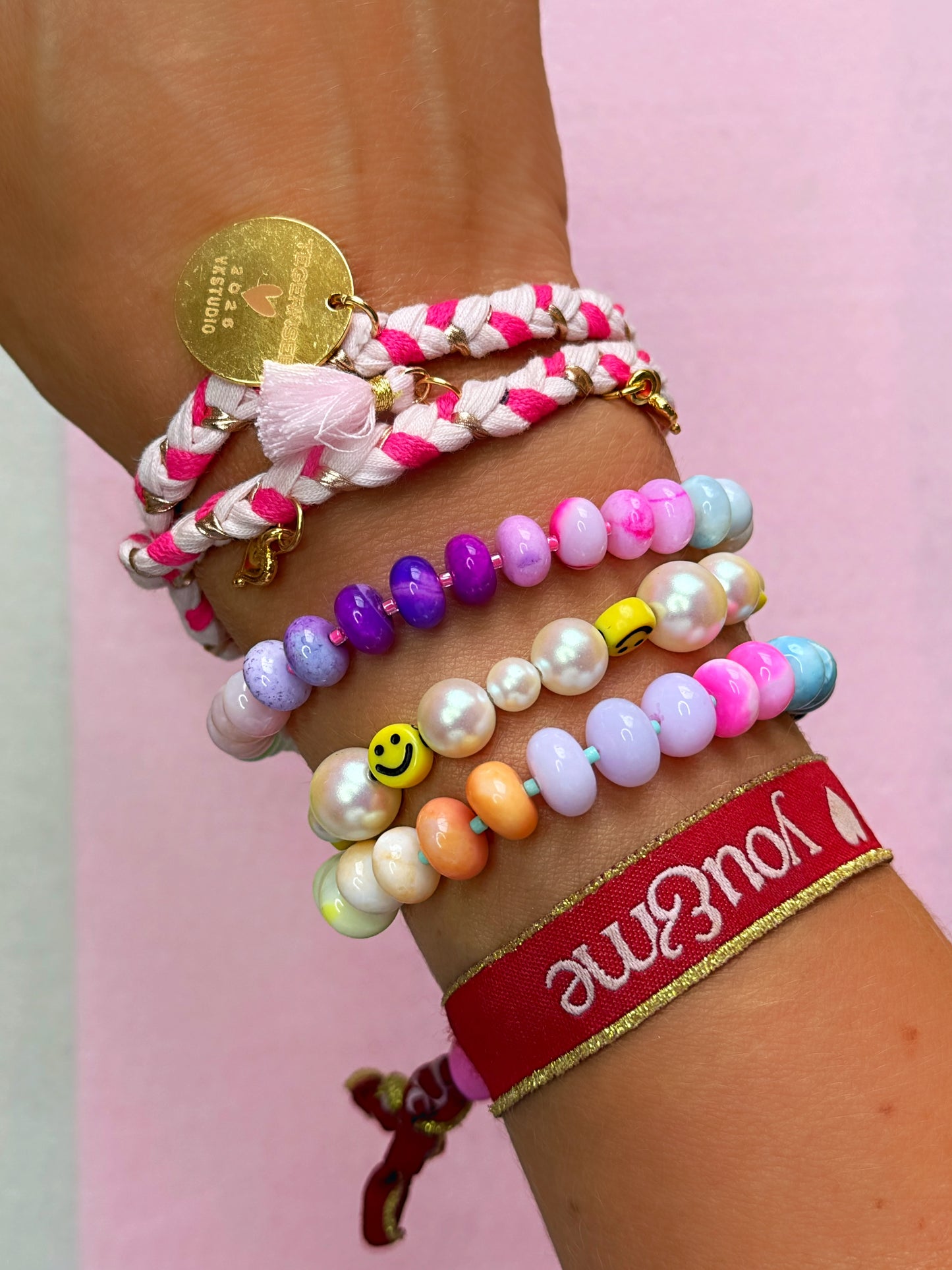 Opalperlen-Armband, "Opal Rainbow“ - 7mm