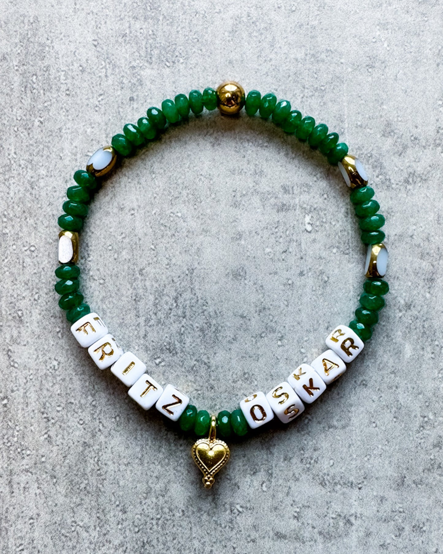 Buchstaben-Armband "Jade Mini" - personalisiert