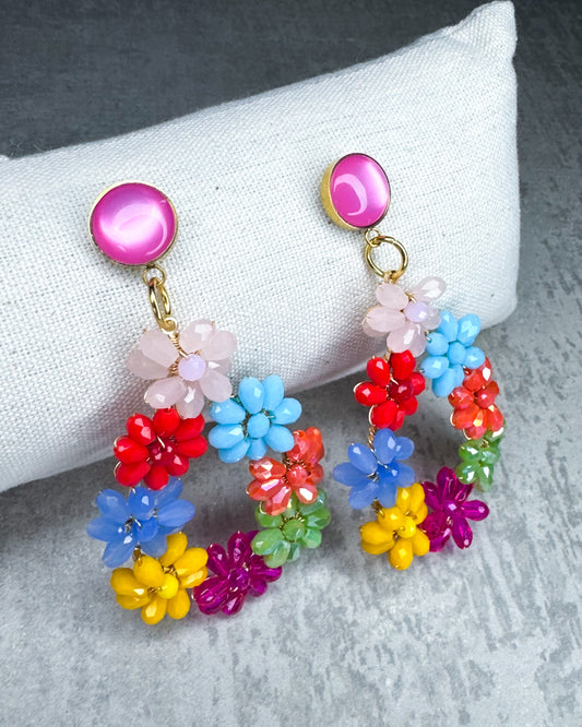 Perlen Ohrringe "Kolibri" - 1 Paar