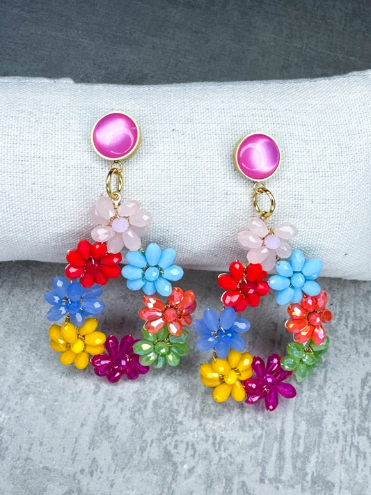 Perlen Ohrringe "Kolibri" - 1 Paar