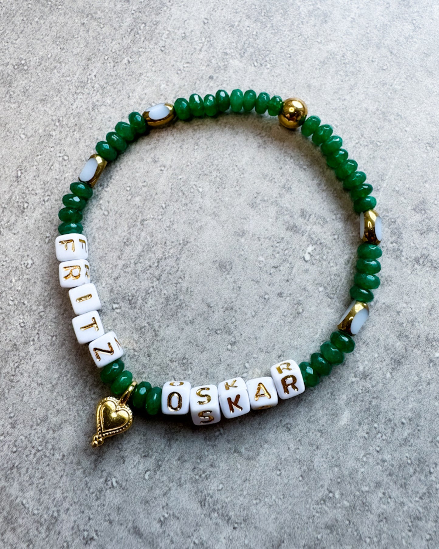 Buchstaben-Armband "Jade Mini" - personalisiert