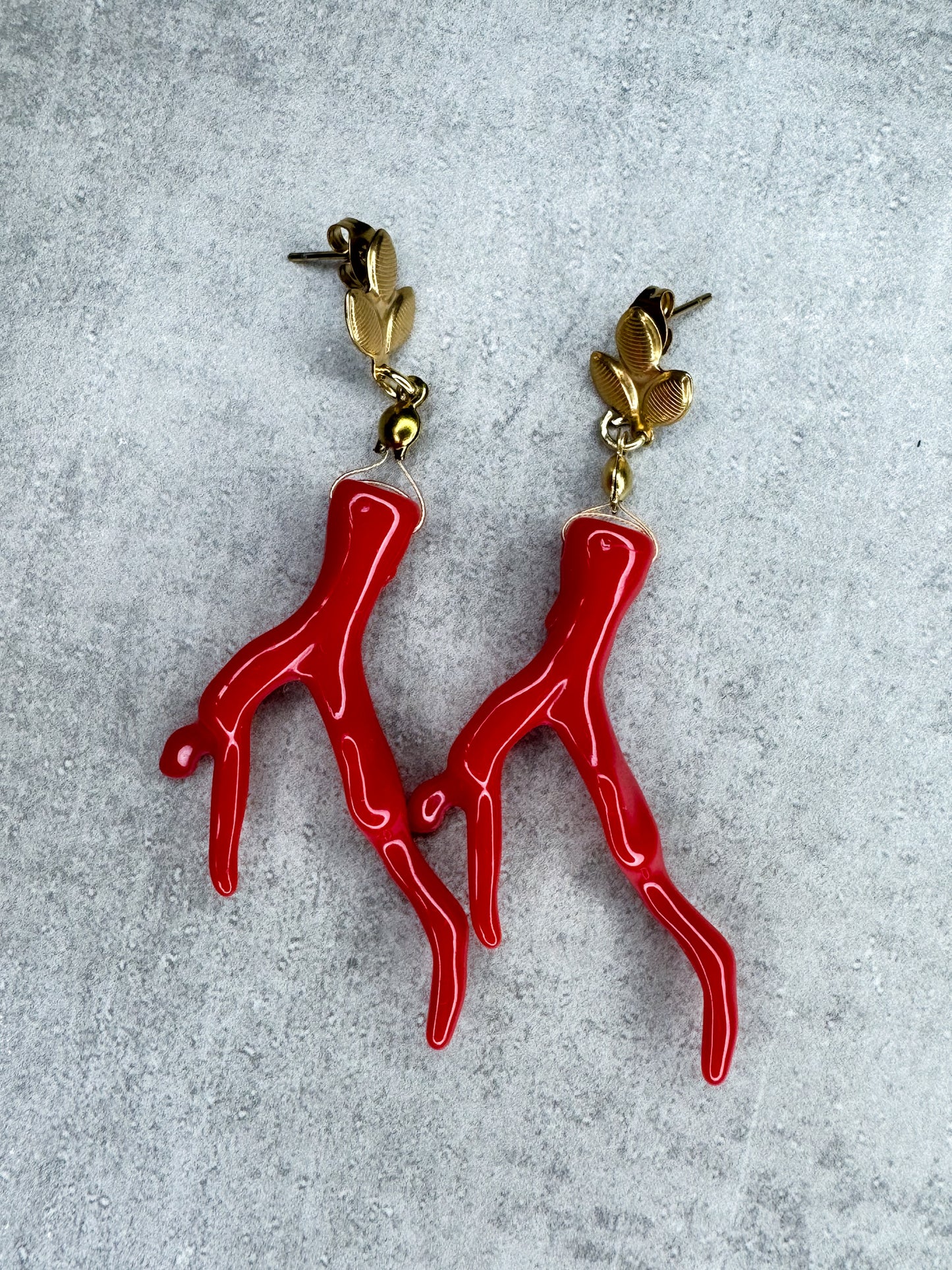 Ohrringe "Coral" - 1 Paar