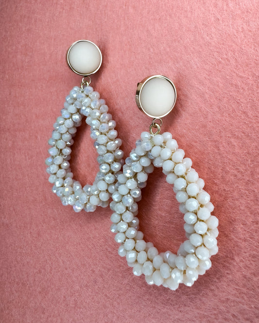 Facetten-Perlen Ohrringe "Love Red" - 1 Paar