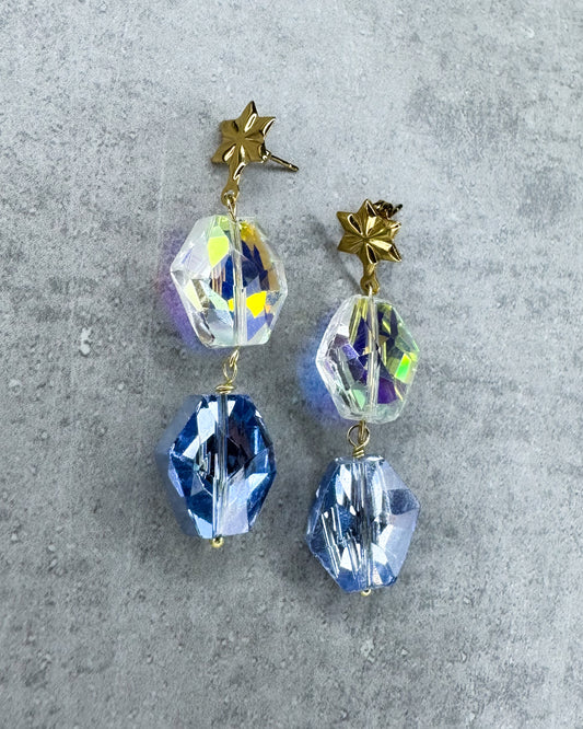 Ohrringe "Blue Christal" - 1 Paar