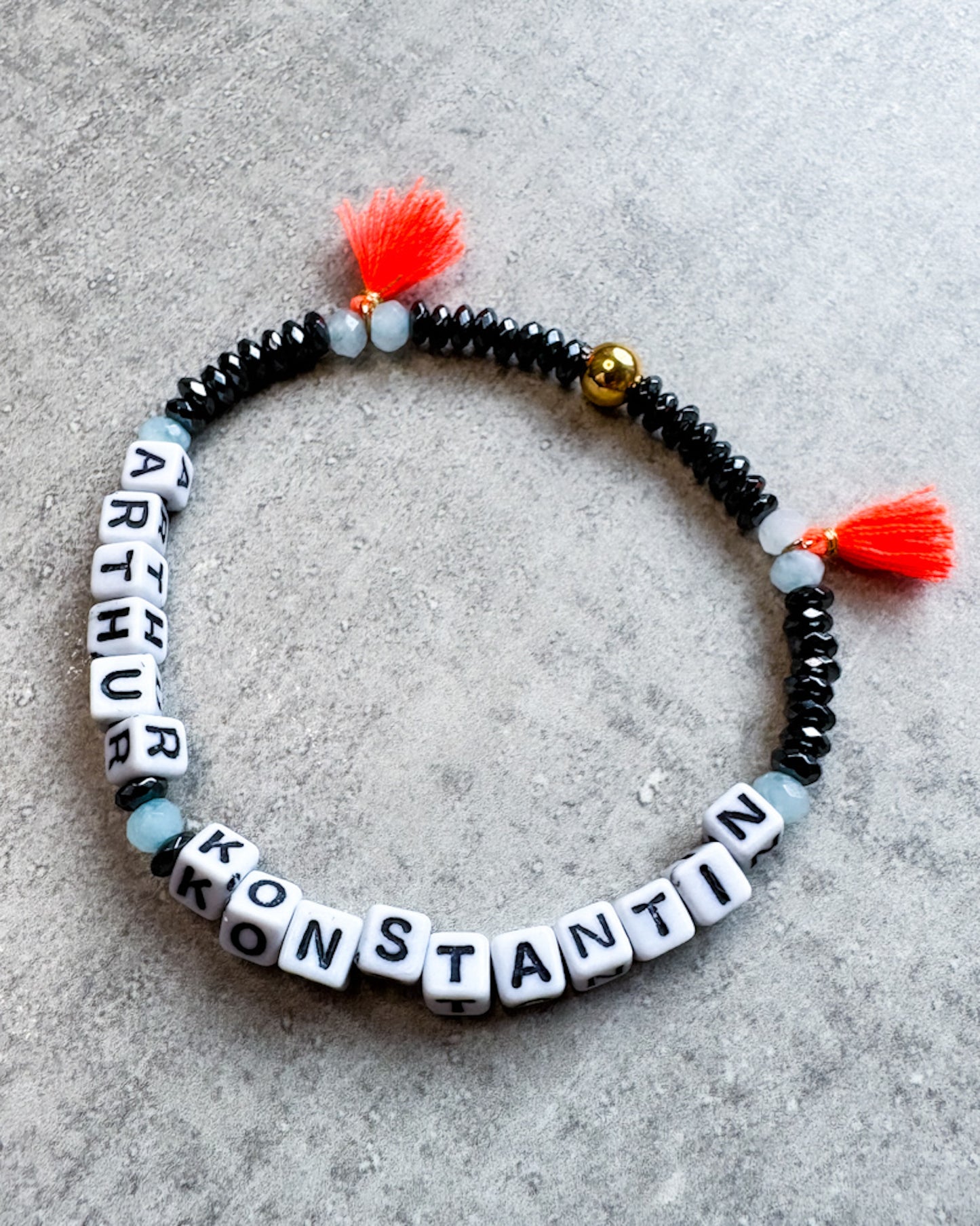 Buchstaben-Armband "Hämatit Mini“- personalisiert