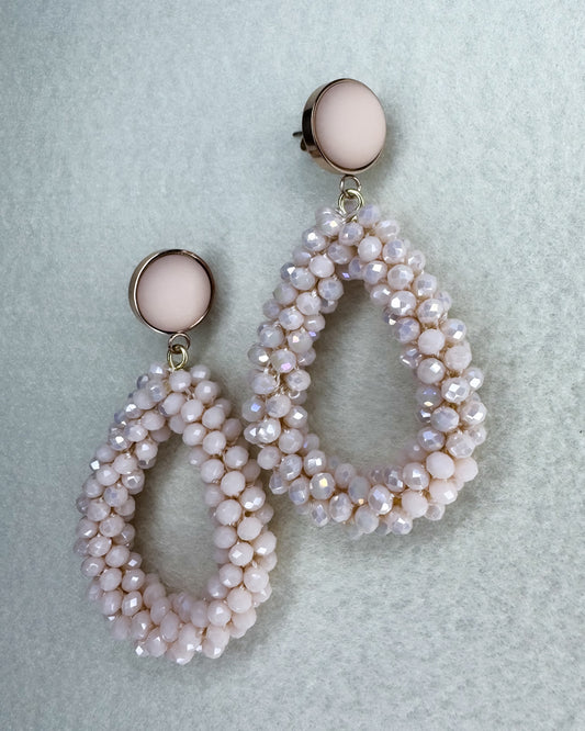 Facetten-Perlen Ohrringe "Love Red" - 1 Paar