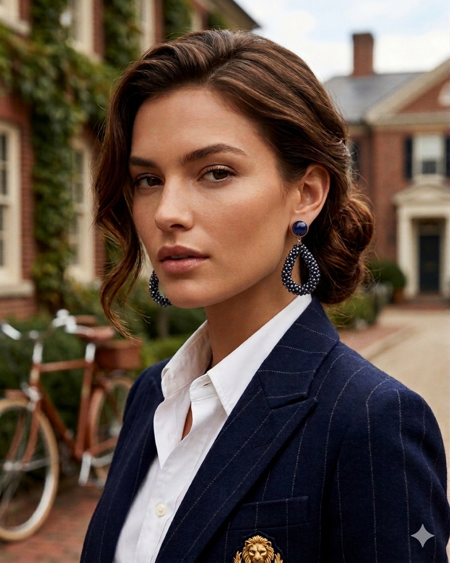 Facetten-Perlen Ohrringe "Midnight" - 1 Paar