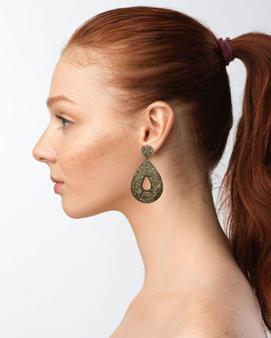 Ohrringe "Gold Miyuki" - 1 Paar