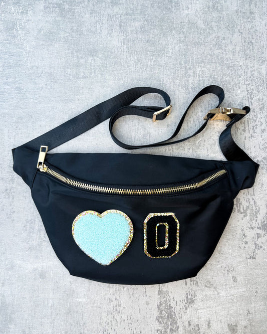 Crossbody Bag schwarz – personalisierbar