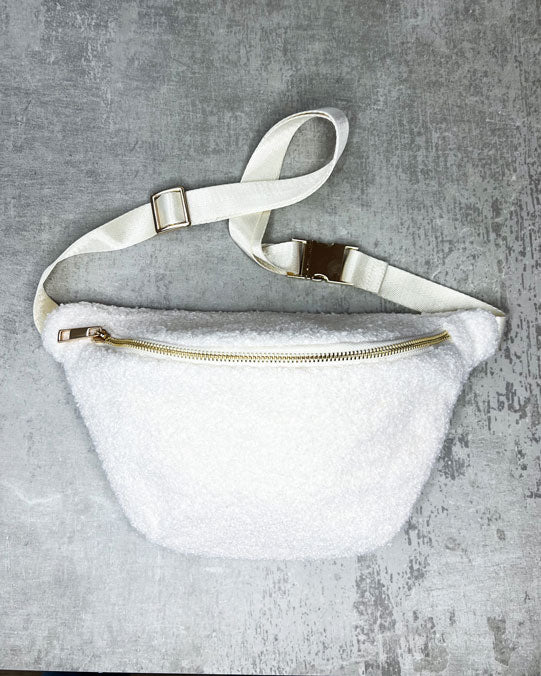 "Teddy" Crossbody Bag weiss – personalisierbar
