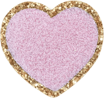 Glitzer-Herzen Aufnäher  – groß