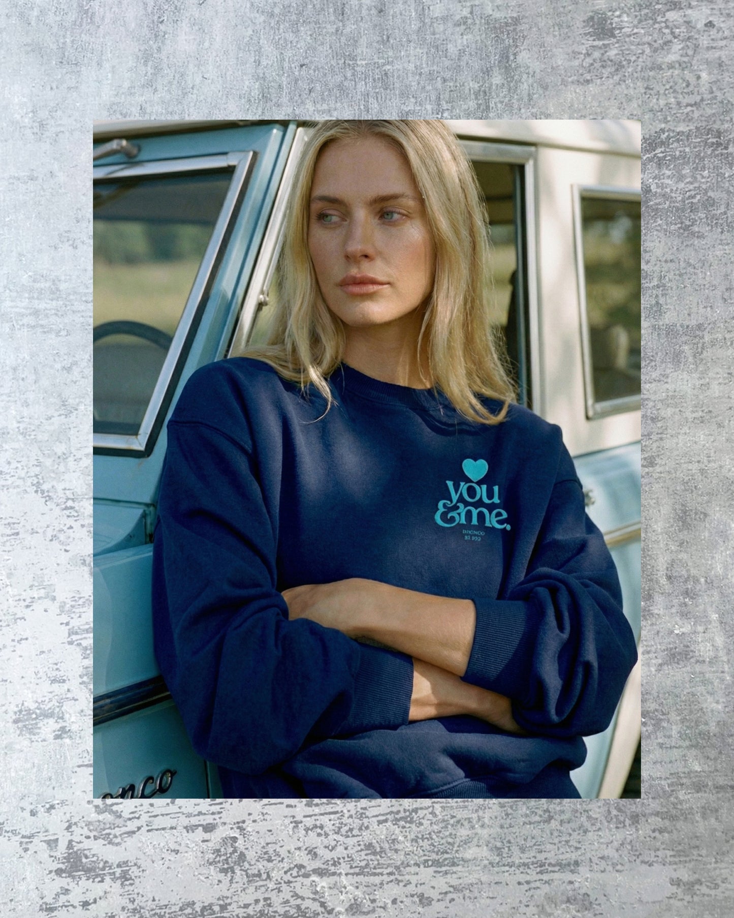 Dunkelblaues Sweatshirt "You & Me"