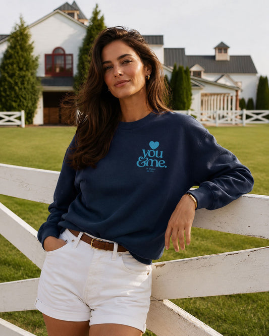 Dunkelblaues Sweatshirt "You & Me"