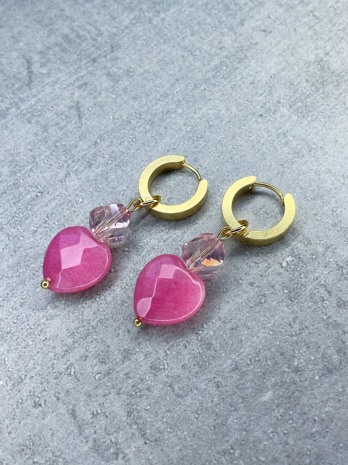 Earrings "Berry Hearts" - 1 pair