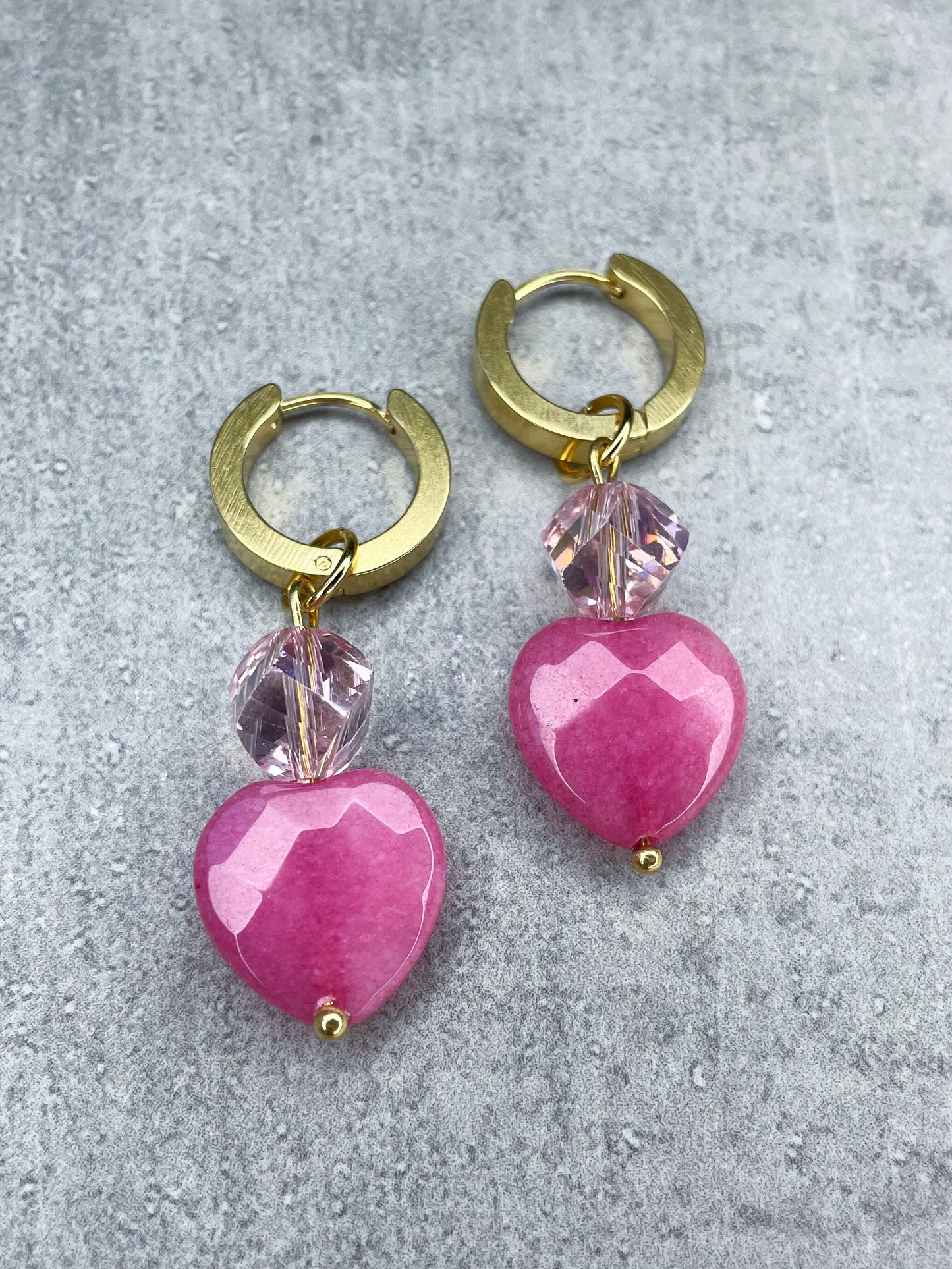 Earrings "Berry Hearts" - 1 pair