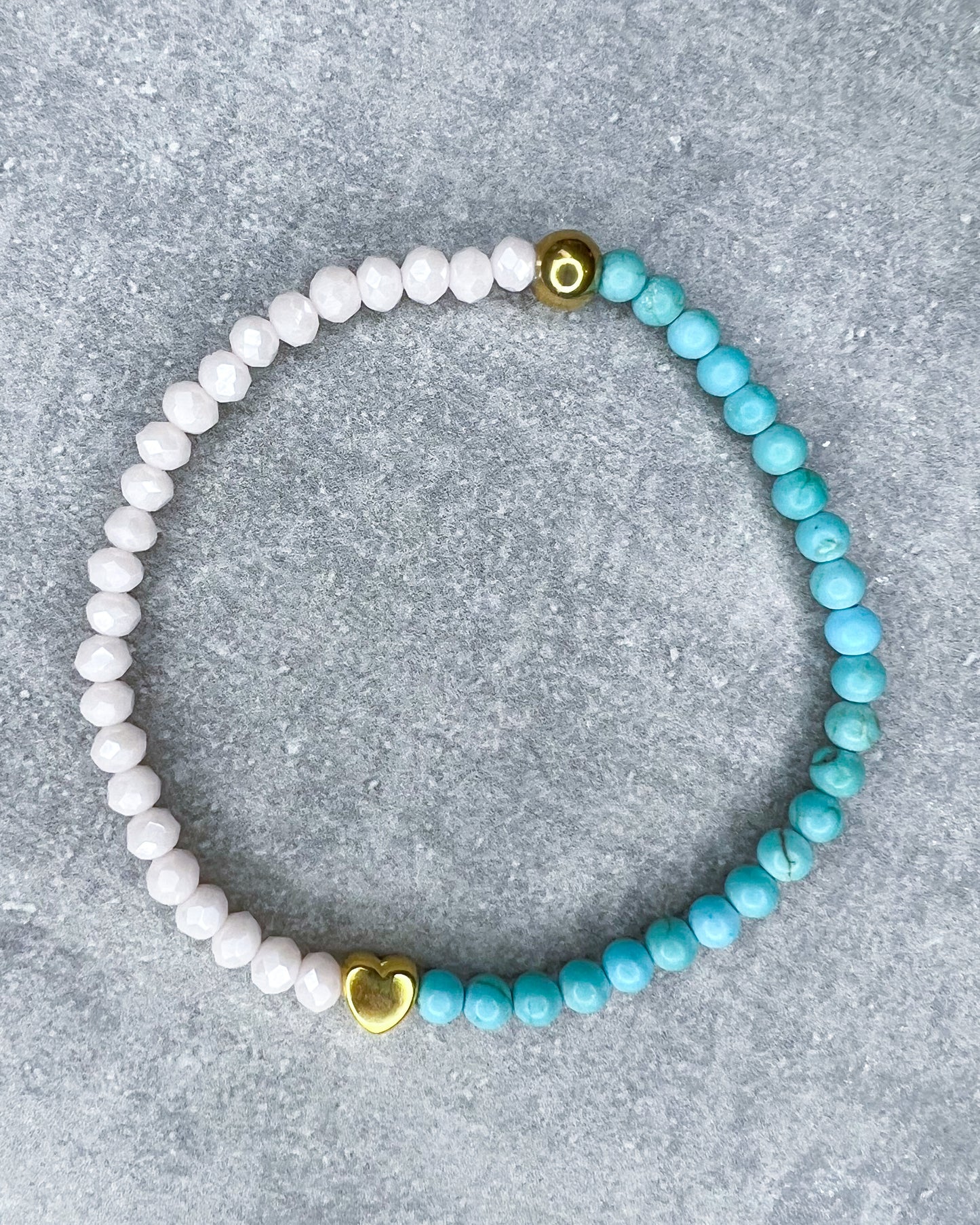 Healing Stone Bracelet, "Magnesite & Jade"