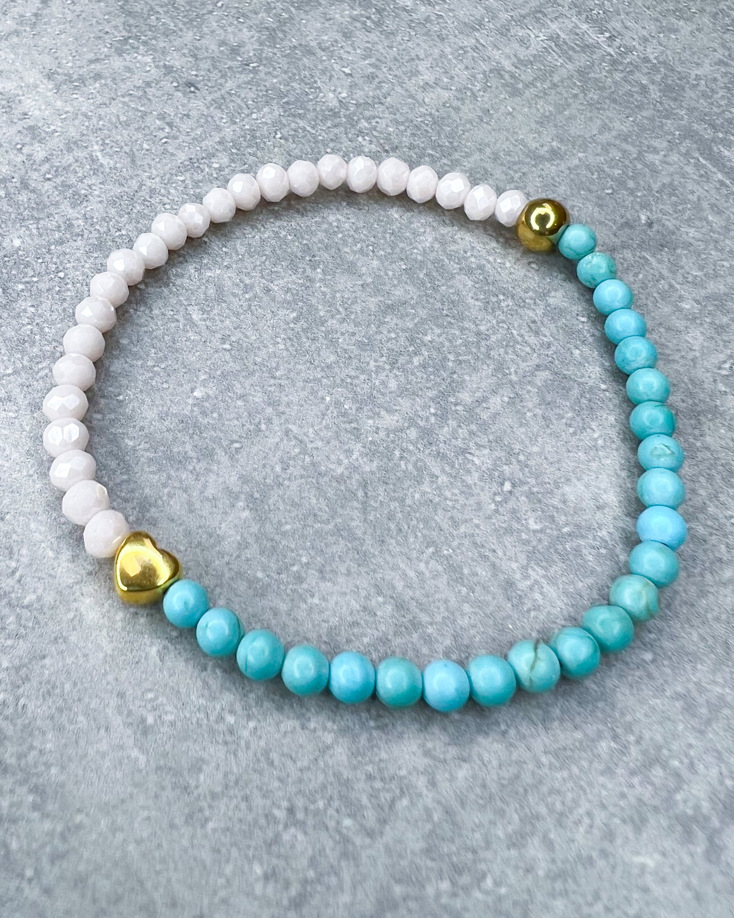 Healing Stone Bracelet, "Magnesite & Jade"